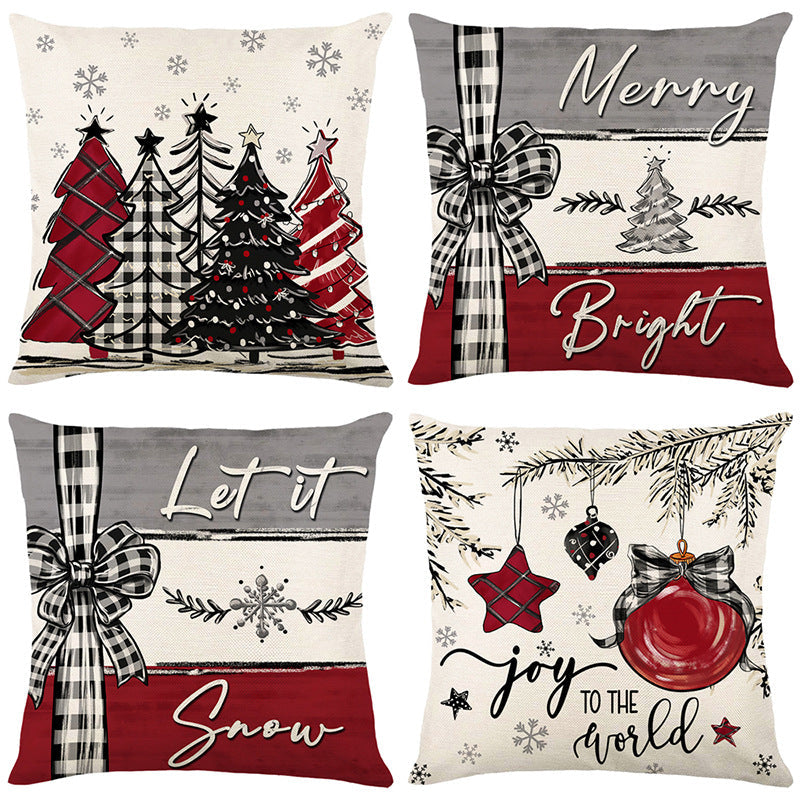 Christmas Cushion Cover Pillowcase Merry Christmas Decor For Home 🇬🇧