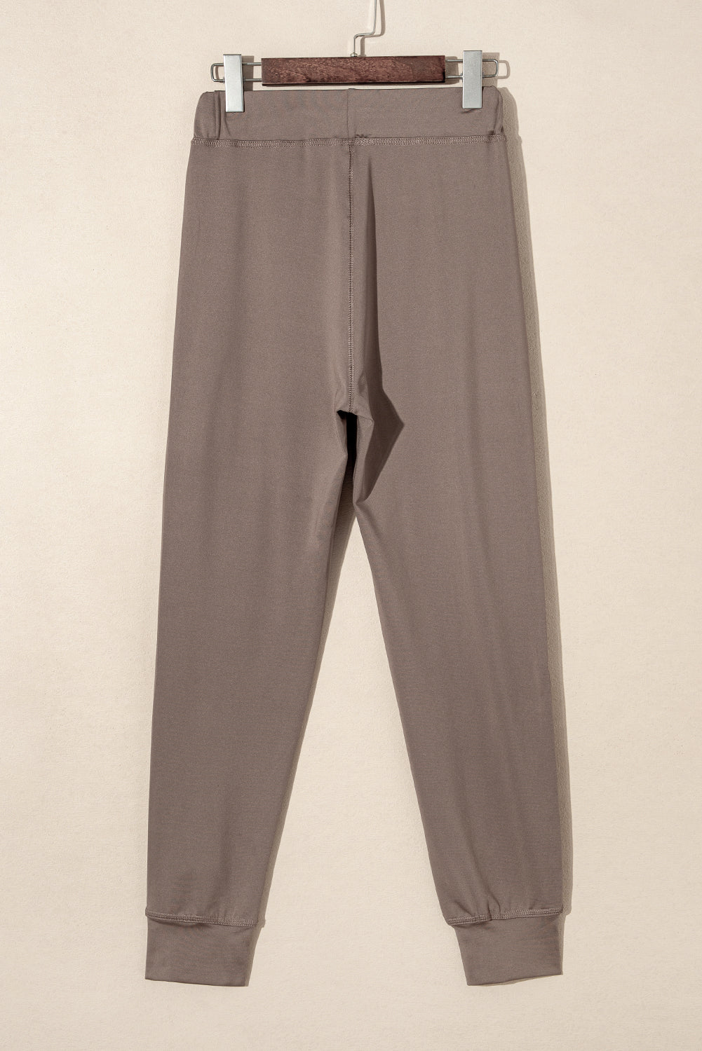 Dark Brown Drawstring Elastic Waistband Pocketed Joggers 🇺🇸