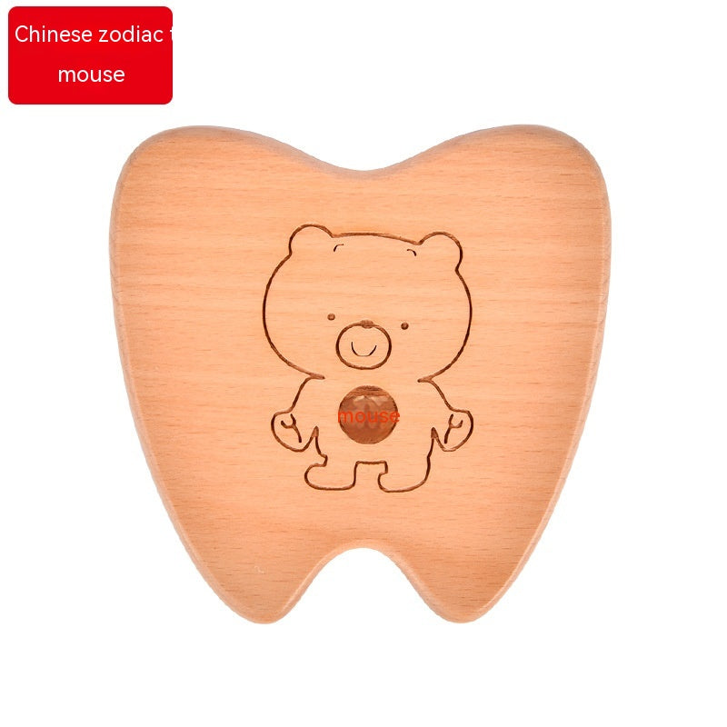 Wooden Baby Souvenir Cartoon tooth holder 🇨🇳
