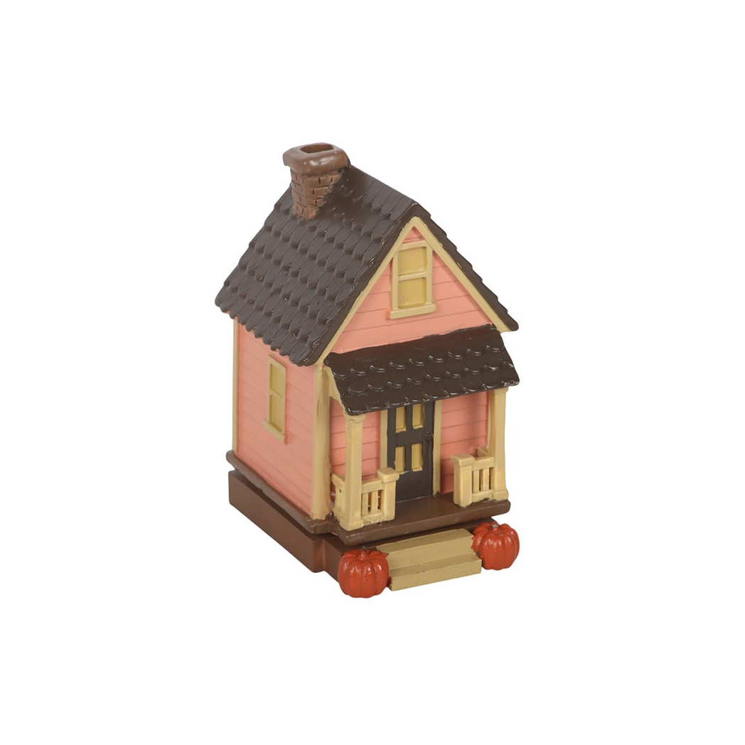 Pink House Incense Cone Burner with Pumpkins 🇬🇧