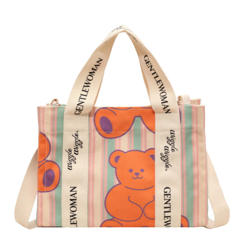 Letter Printed Canvas Bag Large Capacity Crossbody Ladies 🇨🇳
