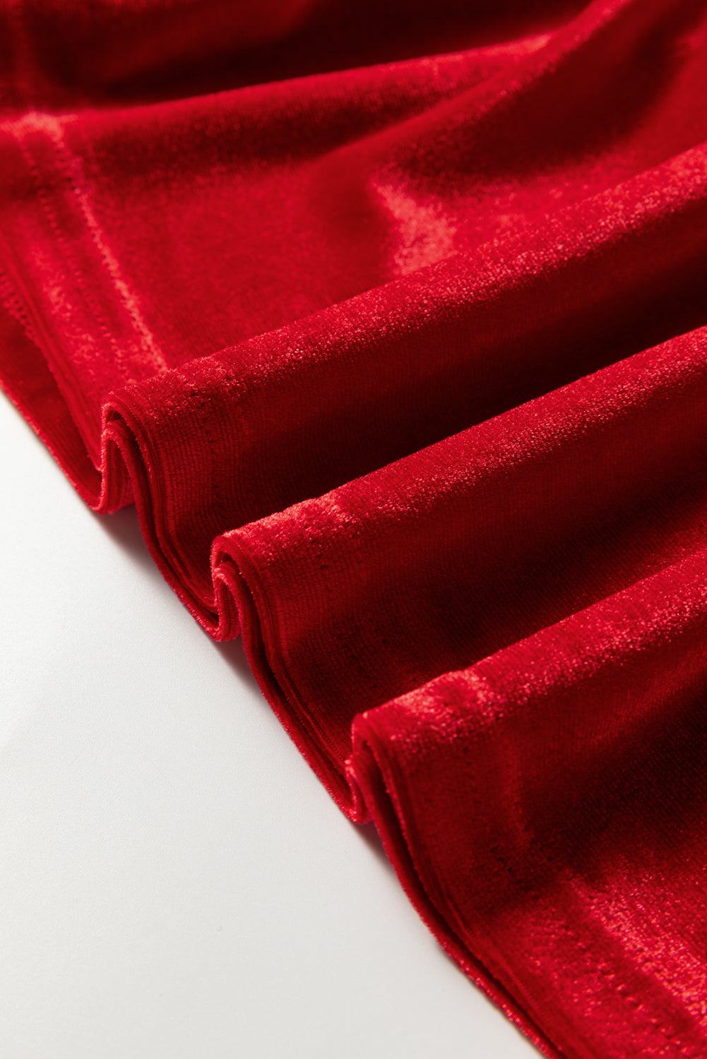 Red Clay Plus Size Tie Front Velvet Peplum Blouse 🇺🇸