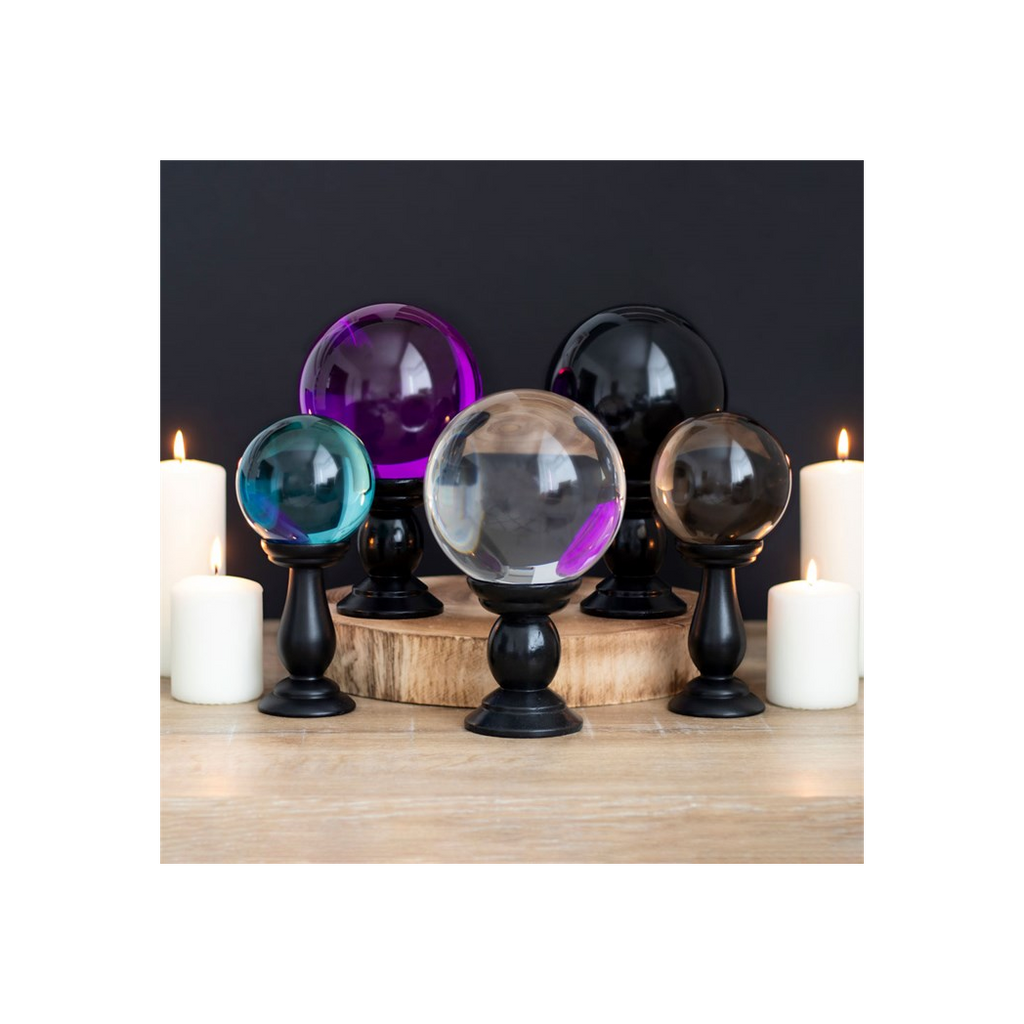 Small Teal Crystal Ball on Stand 🇬🇧