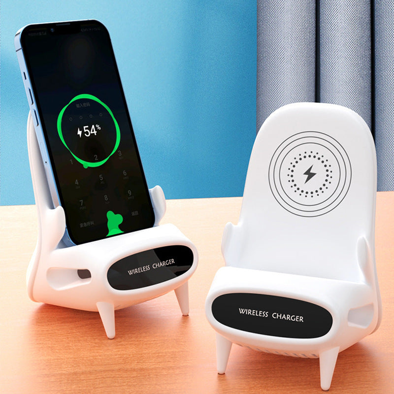 Portable Mini Chair Wireless Charger Desk Mobile Phone Holder Wireless Charger 10W Fast Charge Special Gift. 🇨🇳