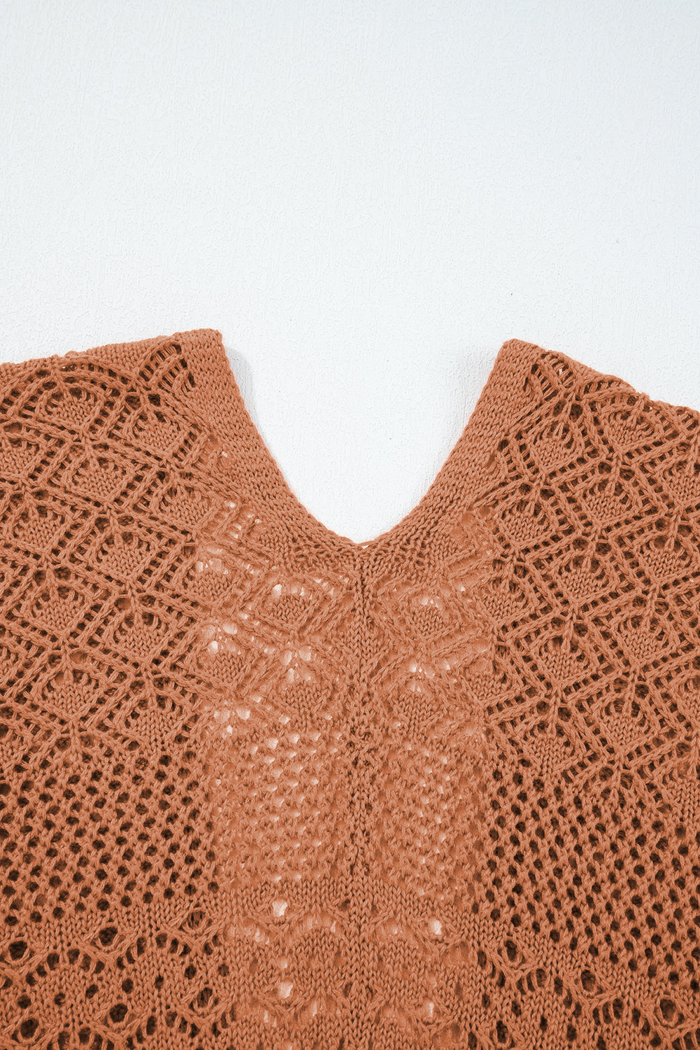 Redwood Burl Mix Pattern Hollowed Knit Open Front Cardigan 🇺🇸