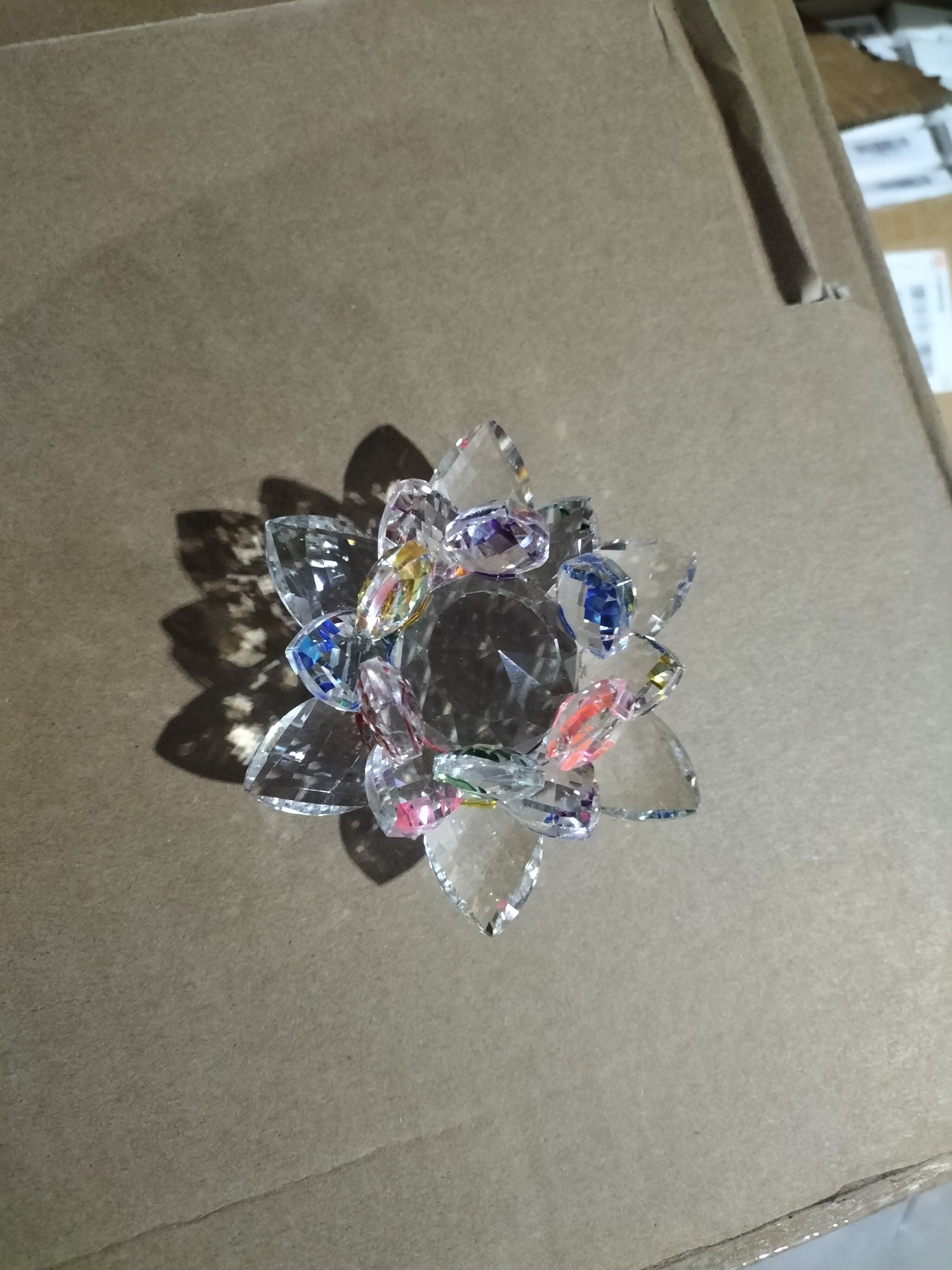 80mm Quartz Crystal Lotus Flower Crafts Glass Paperweight Fengshui Ornaments Figurines Home Wedding Party Decor Gifts Souvenir 🇨🇳