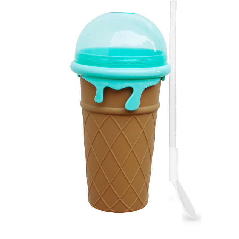 500ml Large Capacity Slushy Cup Summer Squeeze Homemade Juice Water Bottle Quick-Frozen Smoothie Sand Cup Pinch Fast Cooling Magic Ice Cream Slushy Maker Beker Kitchen Gadgets 🇨🇳