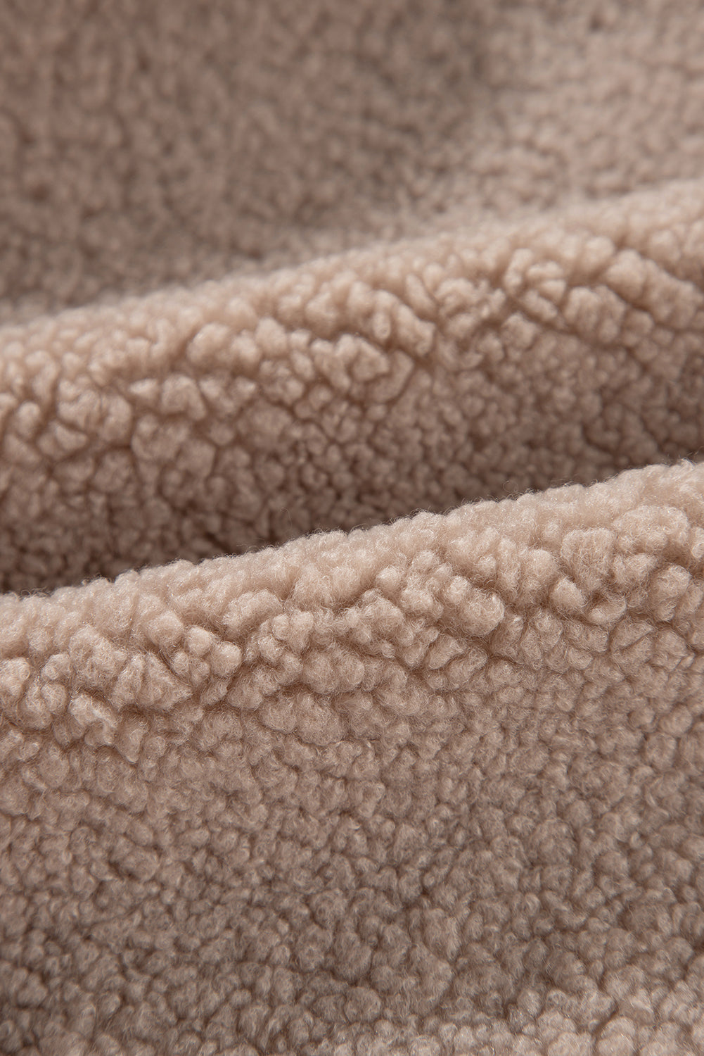 Light French Beige Zipper Pocketed Winter Fuzzy Jacket 🇺🇸