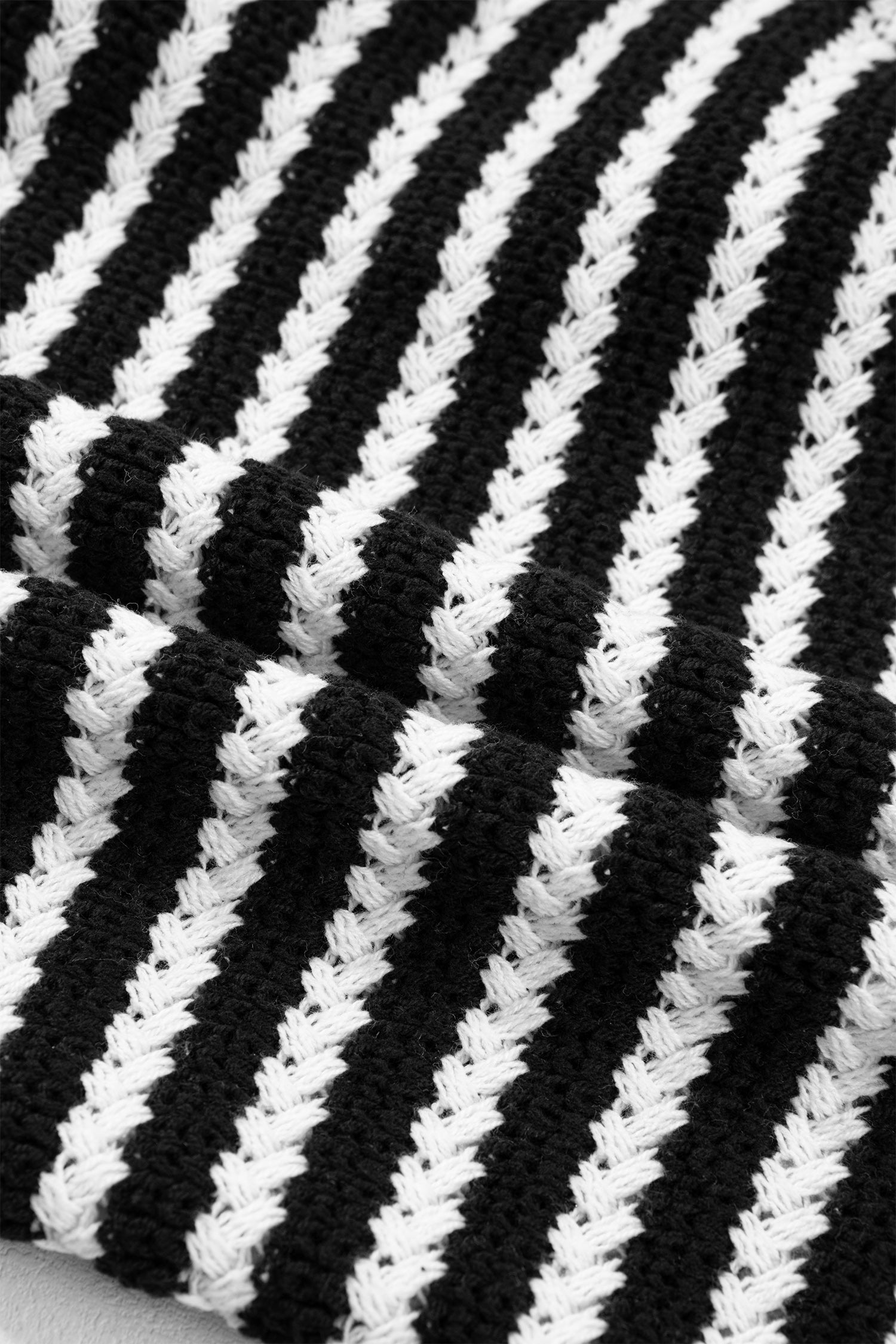 Black Stripe Short Sleeve Knit V Neck Bow Knot Sweater 🇺🇸