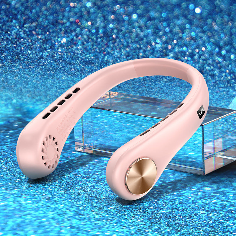 New Mini Neck Fan Portable Bladeless Hanging Neck Rechargeable Air Cooler Mini Summer Sports Fans 🇨🇳