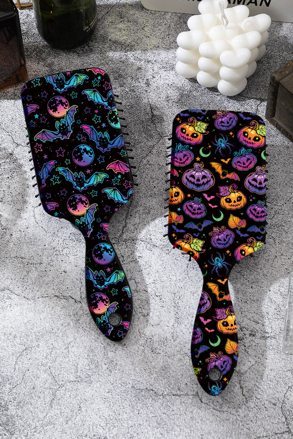 Black Spooky Halloween Pumpkin Air Cushion Comb 🇺🇸