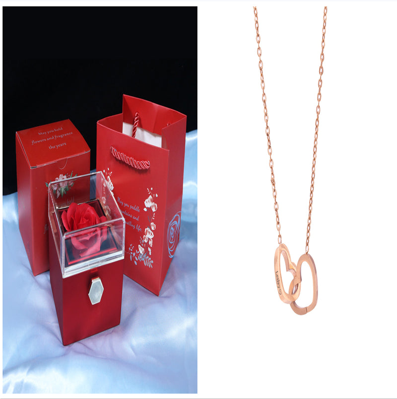 Rotating Soap Flower Rose Gift Box Creative Rotating Rose Jewelry Packaging Box 🇨🇳