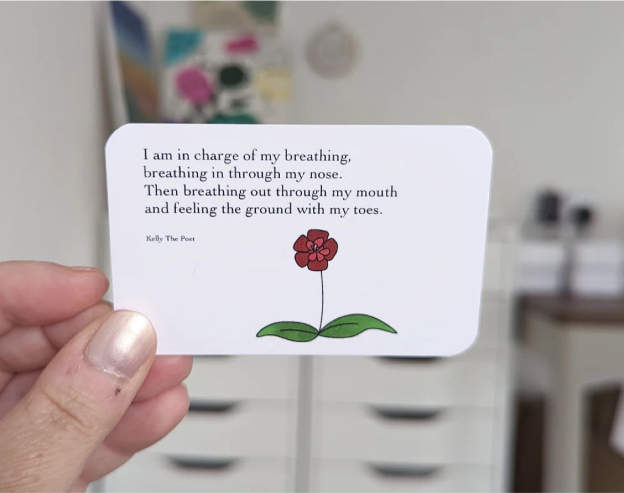 Pocket Poem Healing Card For Anxiety Relief 🇨🇳