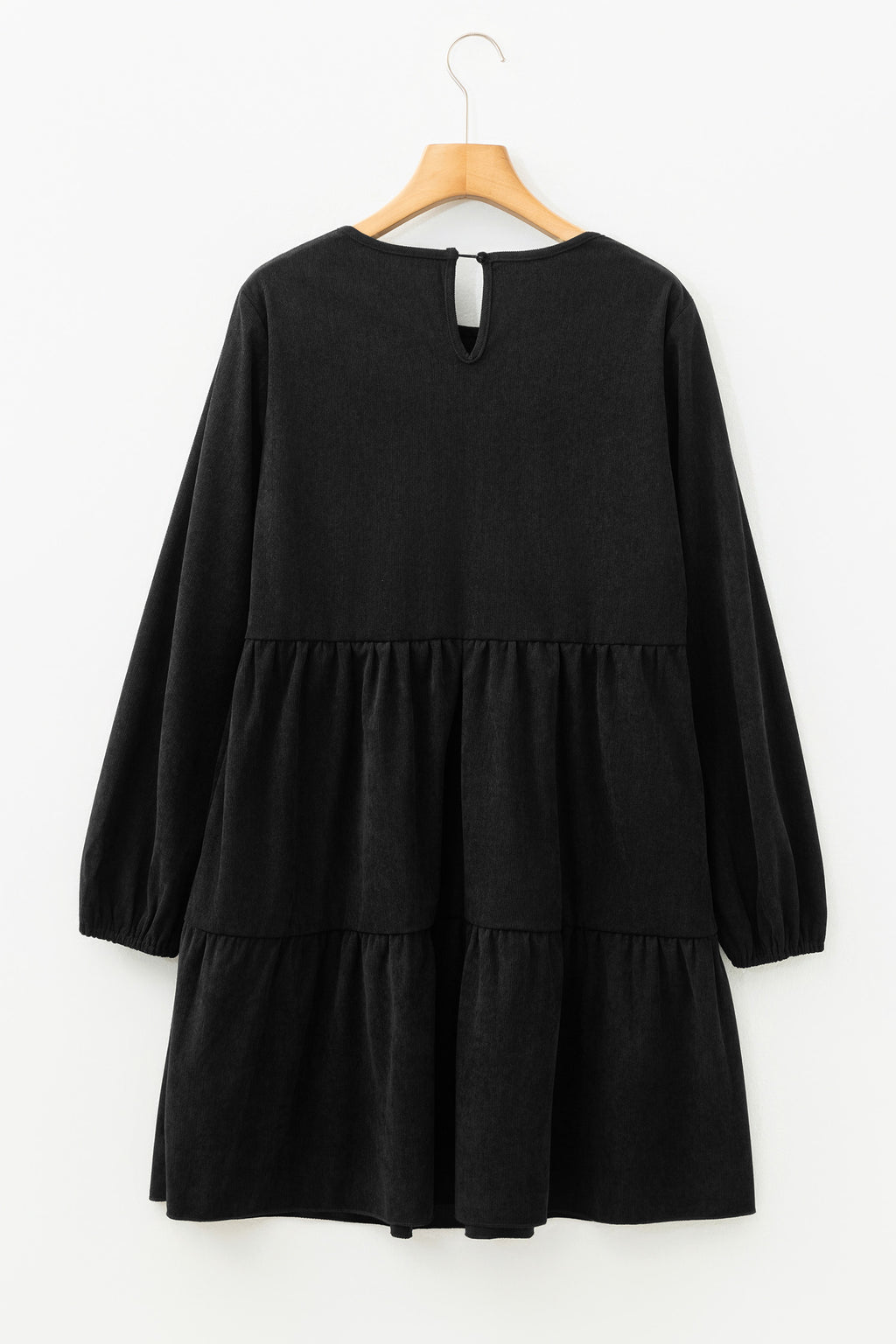 Black Lantern Sleeve Tiered Mini Dress 🇺🇸