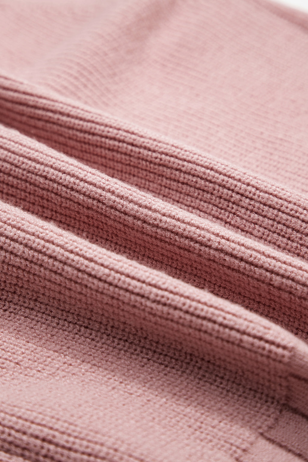 Light Pink Mixed Texture Knit Button V Neck Sweater Cardigan 🇺🇸