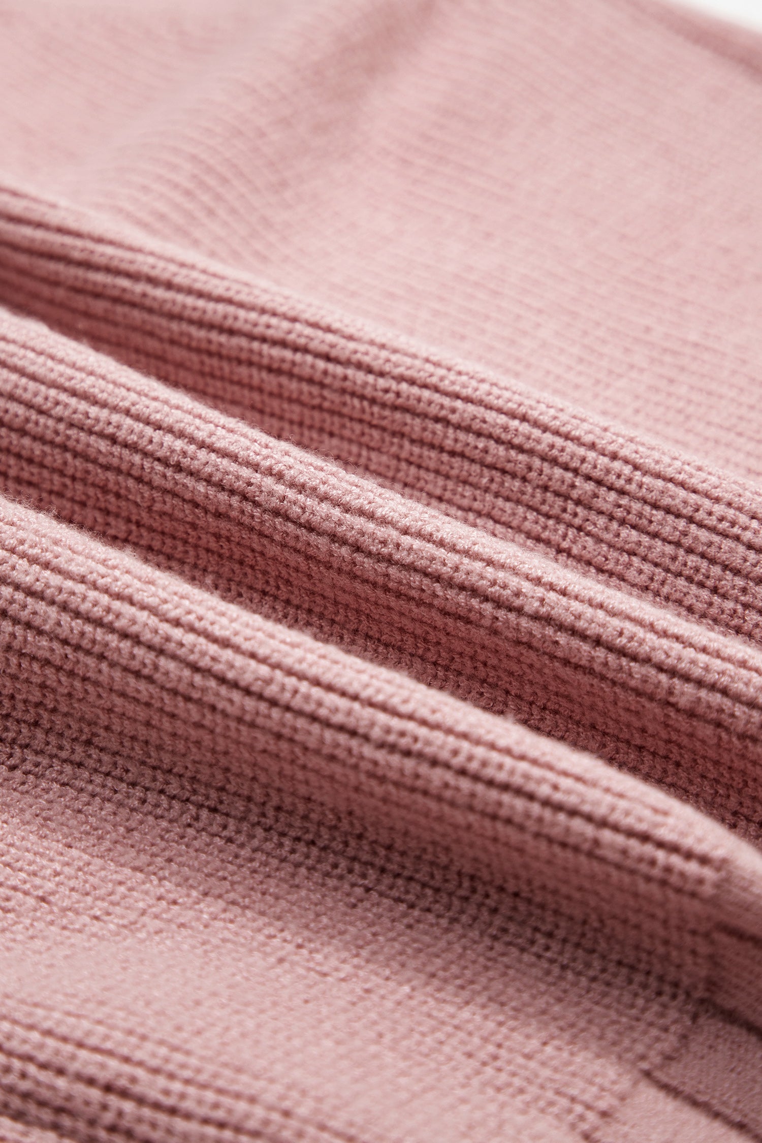 Light Pink Mixed Texture Knit Button V Neck Sweater Cardigan 🇺🇸