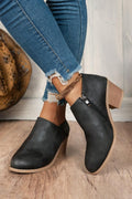 Black Tulip Opening Suede Ankle Boots 🇺🇸