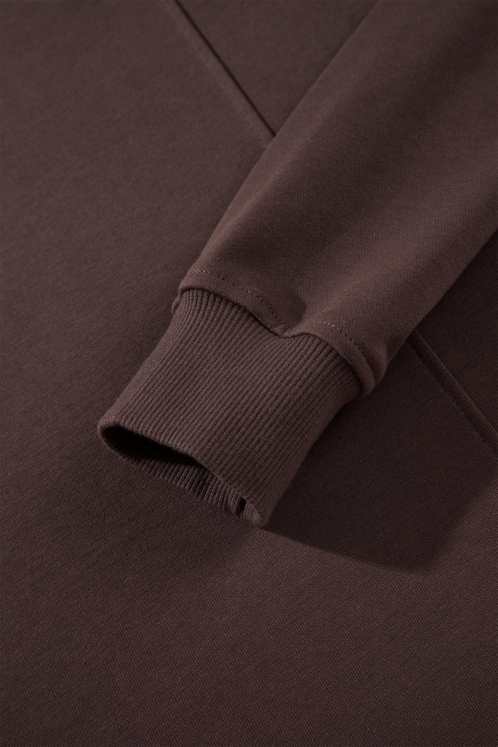 Coffee Solid Color Piping Trim Mock Neck Pullover Drawstring Pants Set 🇺🇸