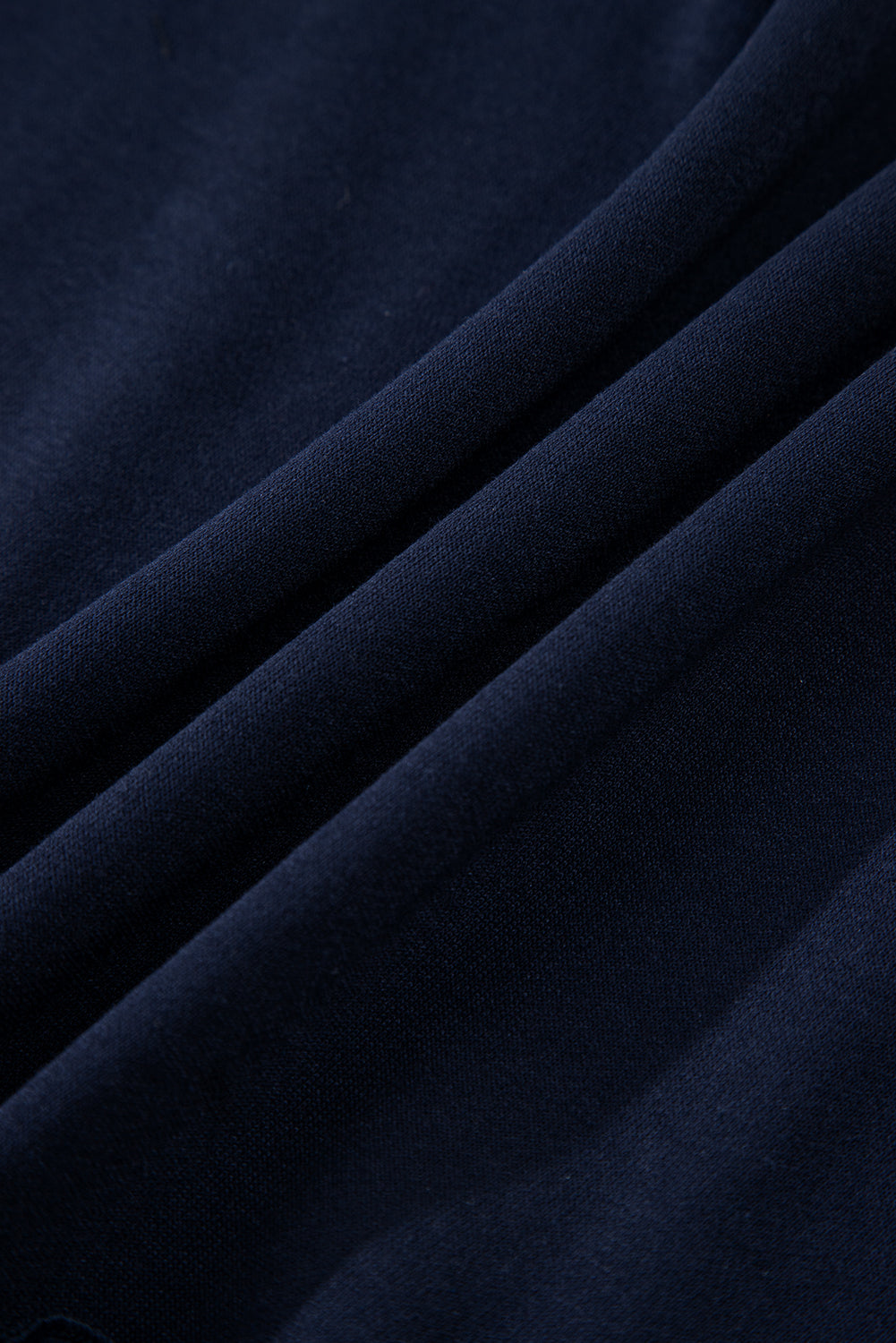 Navy Blue Tiered Ruffle Ribbed Crew Neck Pullover Plus Size Top 🇺🇸
