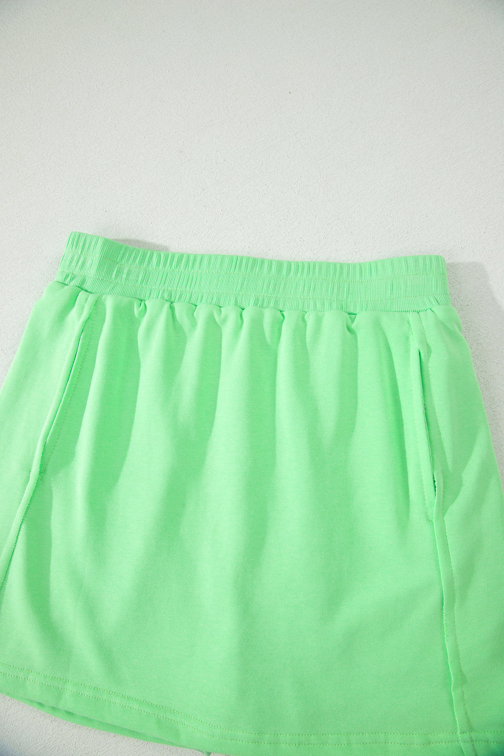 Green Slim Tank Top Elastic Waist Mini Skort 2pcs Outfit 🇺🇸