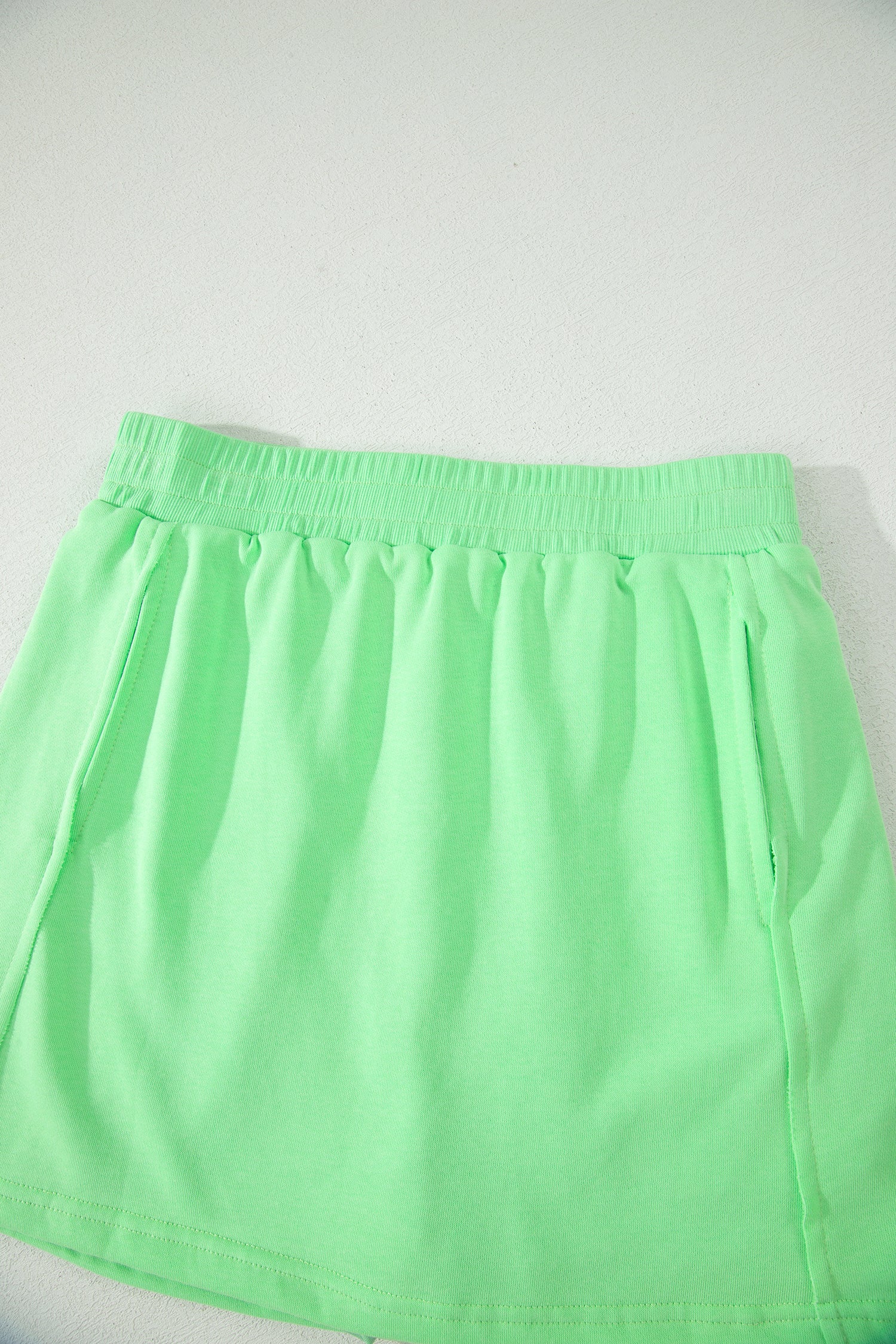 Green Slim Tank Top Elastic Waist Mini Skort 2pcs Outfit 🇺🇸
