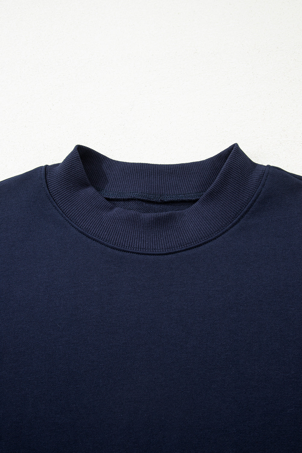Navy Blue Tiered Ruffle Ribbed Crew Neck Pullover Plus Size Top 🇺🇸