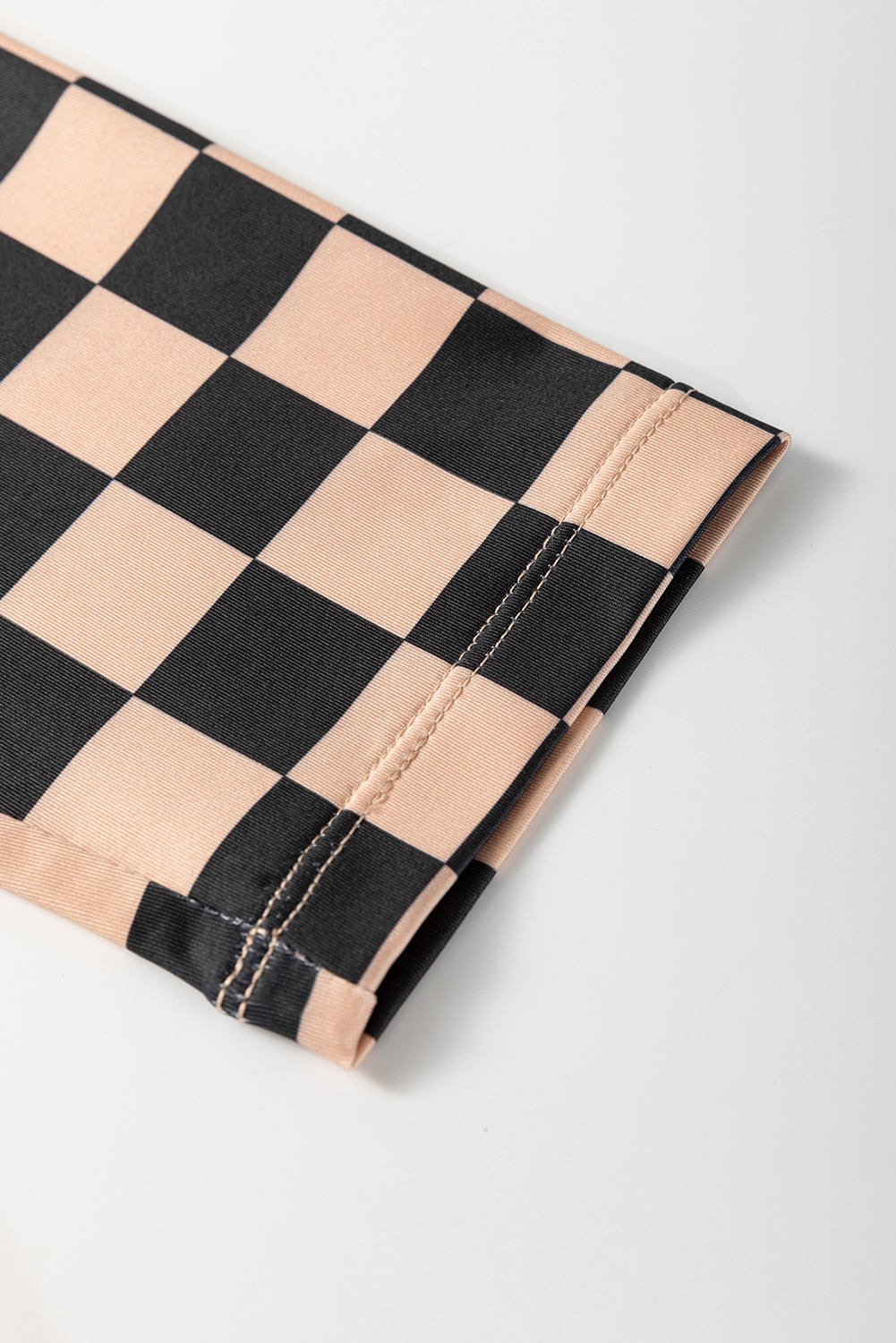 Khaki Checkered Pattern High Waist Skinny Leggings 🇺🇸