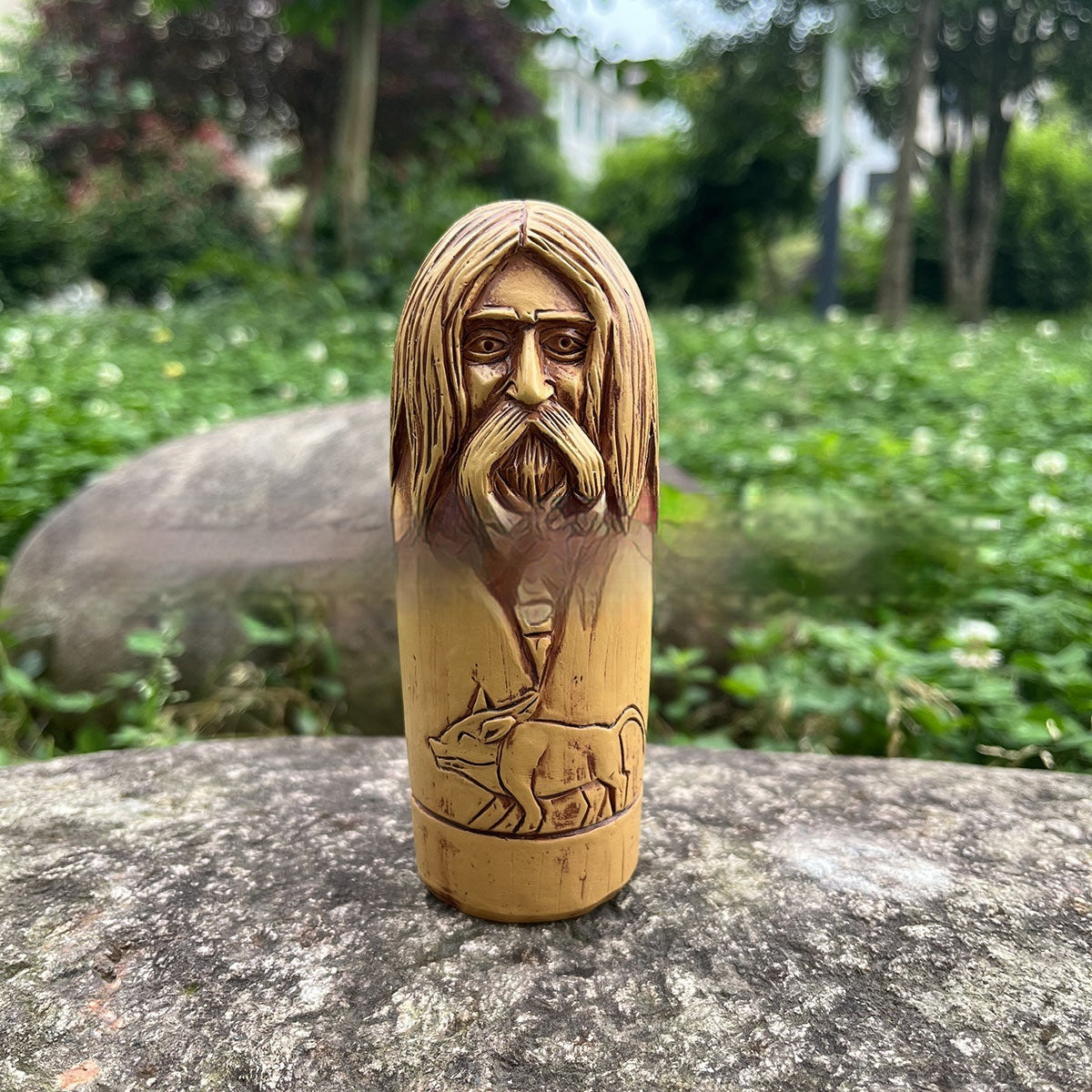 Leisure Nordic Viking God Wooden Statue 🇨🇳