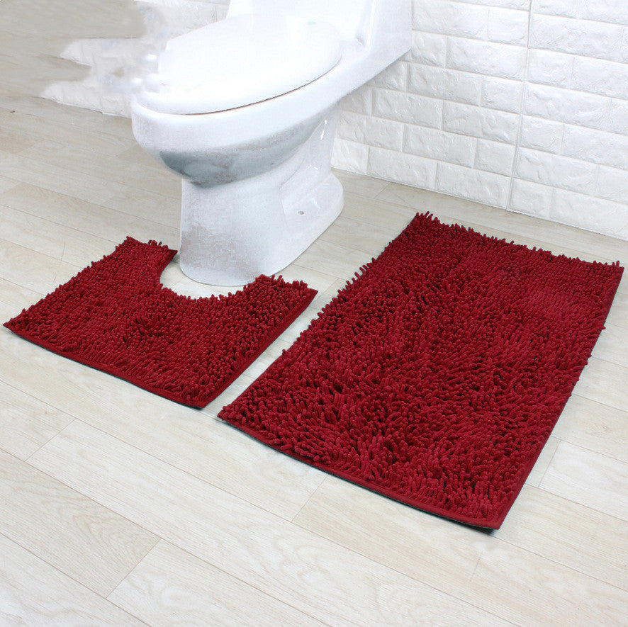 Encrypted Chenille Plush Carpet Bathroom Two-piece Floor Mat 🇨🇳