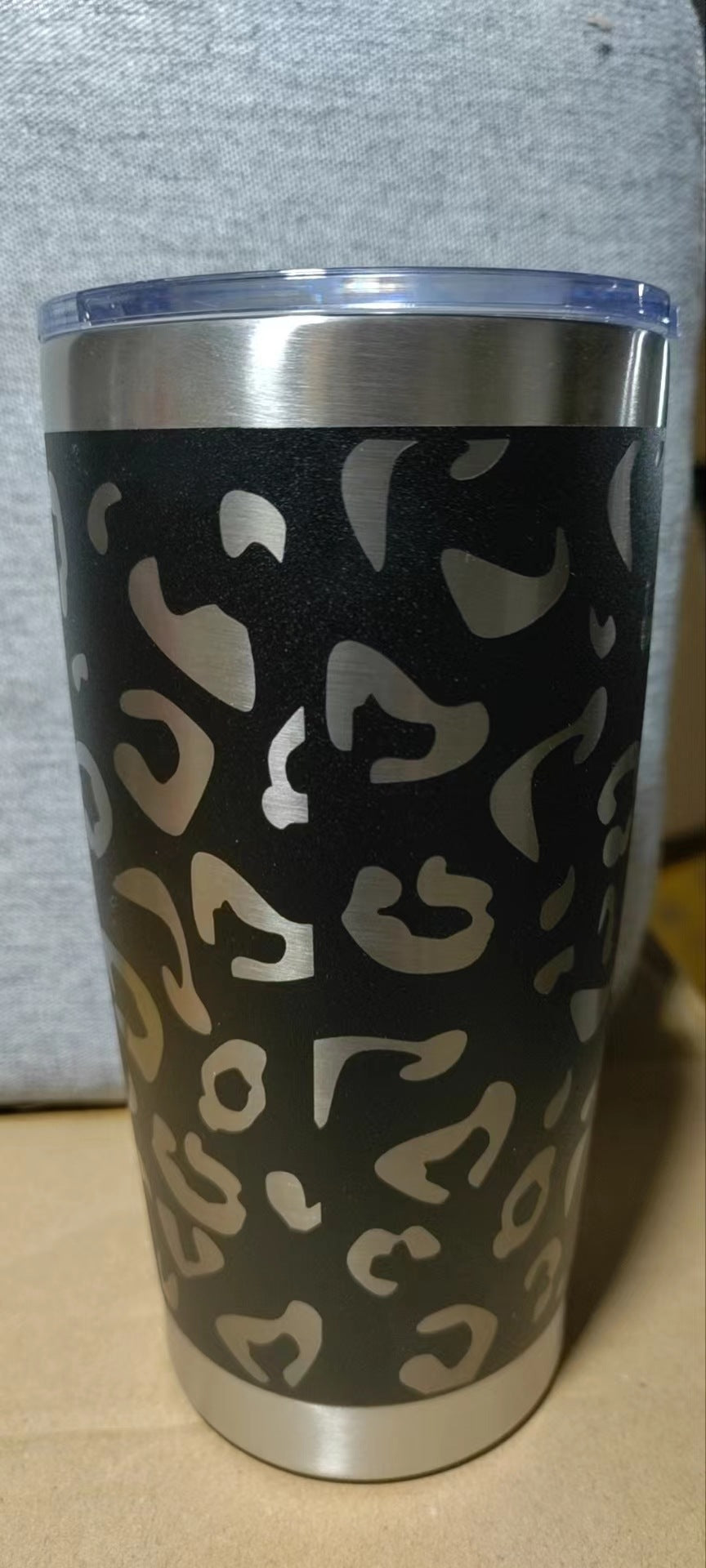 Laser Leopard Print Stainless Steel Insulated Mug 🇨🇳