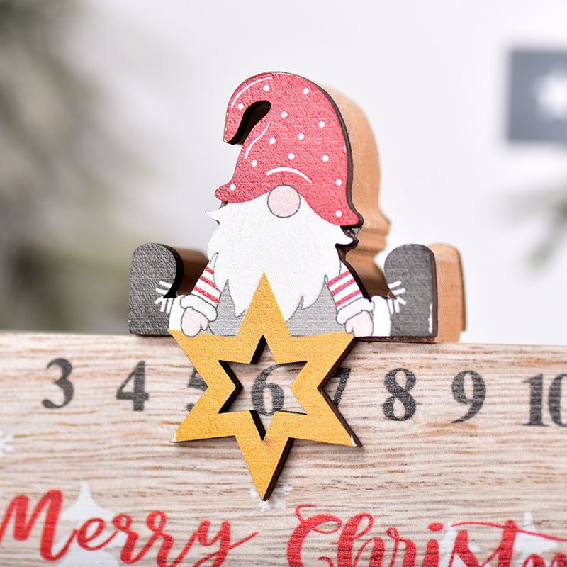 Christmas Wooden Calendar Mobile Ornaments 🇨🇳