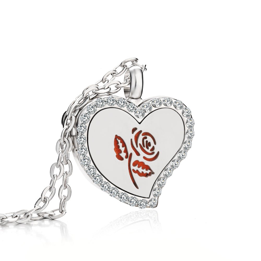 Jewelry Heart Fragrance Essential Oil Diffuser Necklace 🇨🇳