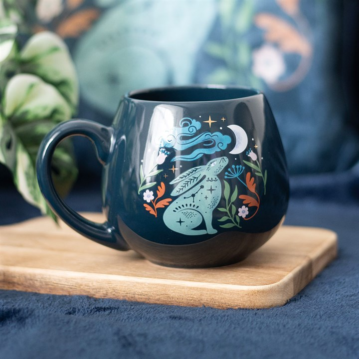 Midnight Hare Rounded Mug 🇬🇧