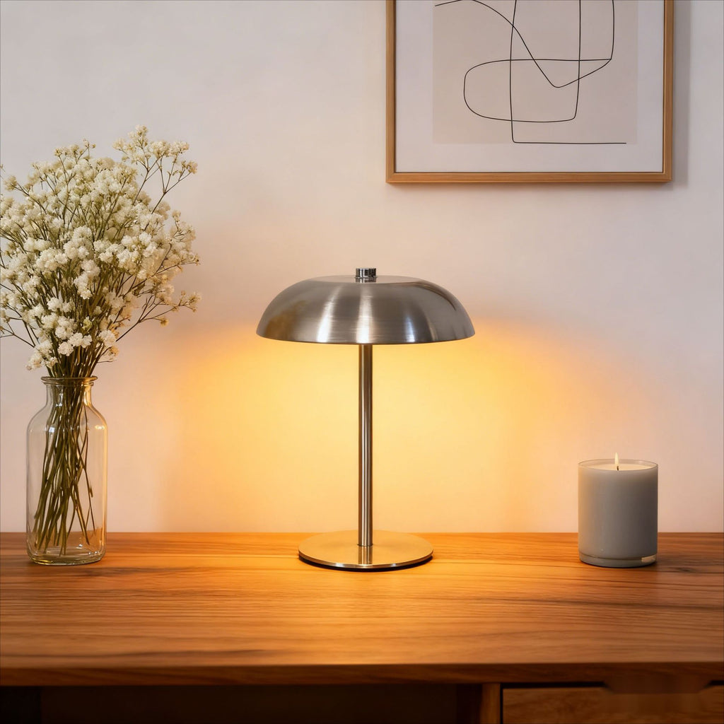 Iron Mushroom Charging Table Lamp For Bedroom And Dining Room Decor 🇨🇳