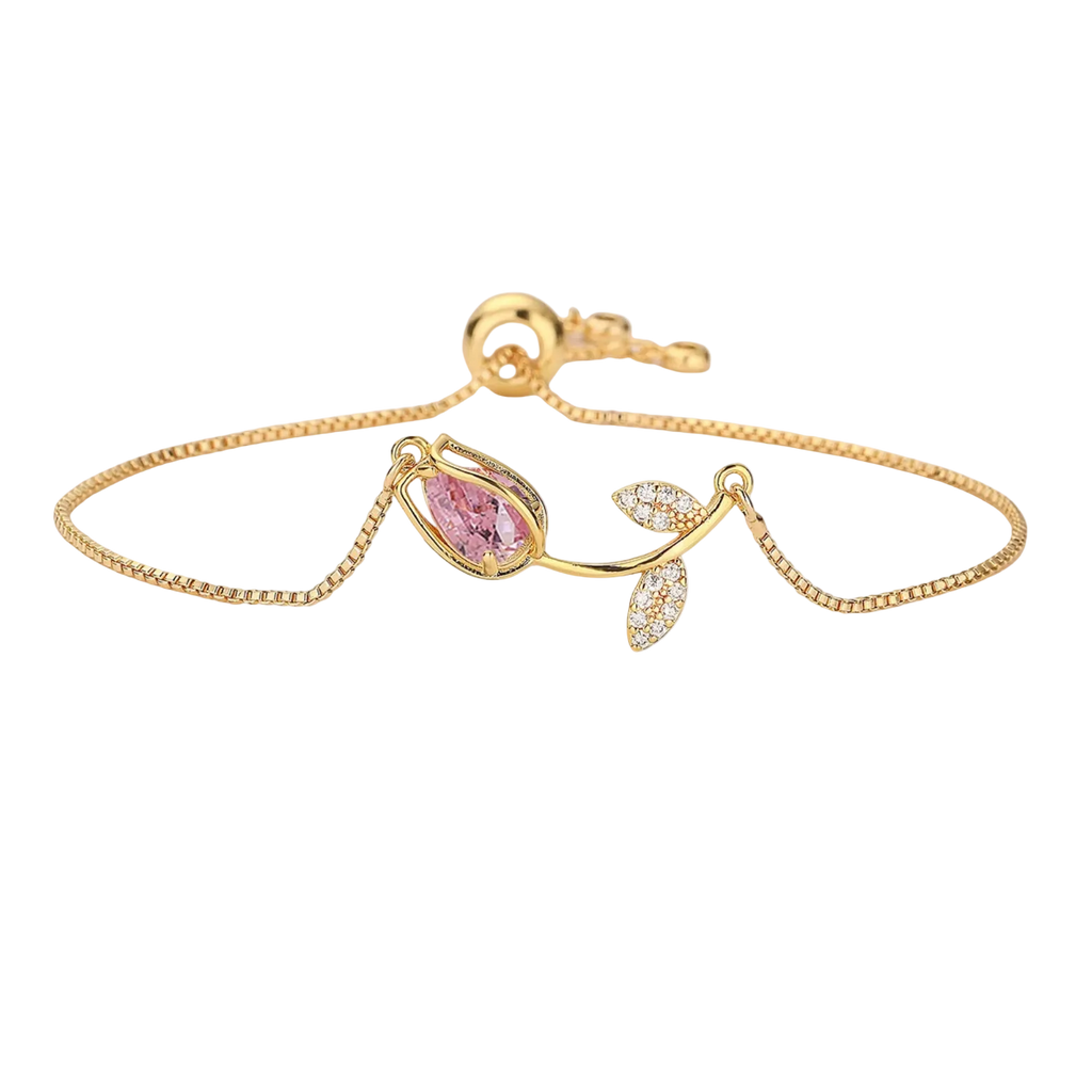 Cute Tulip Bracelet - Pink & White 🇬🇧