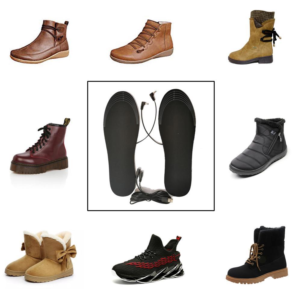 USB Heated Shoes Insoles Can Be Cut Winter Warm Heating Insoles Pad Feet For Boots Sneaker Shoes 🇨🇳