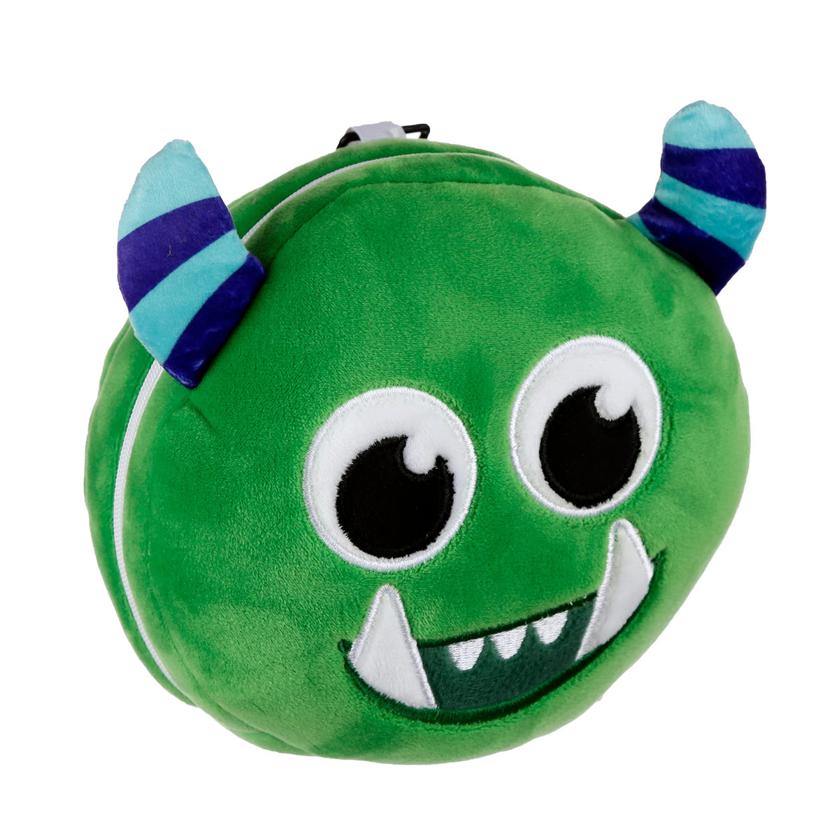 Puckator Relaxeazzz Green Monstarz Monster Round Plush Travel Pillow & Eye Mask - Sleep Eye Mask Masks - Kids Travel Accessories For Sleeping Airplane - Flight Plane Neck Pillow Pillows 🇬🇧