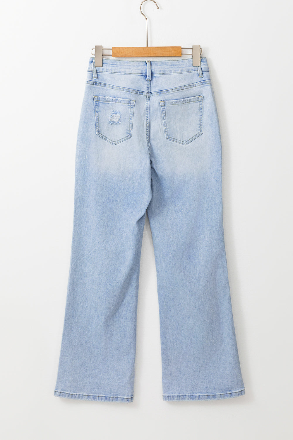 Beau Blue Vintage Light Wash Distressed Flare Jeans 🇨🇳