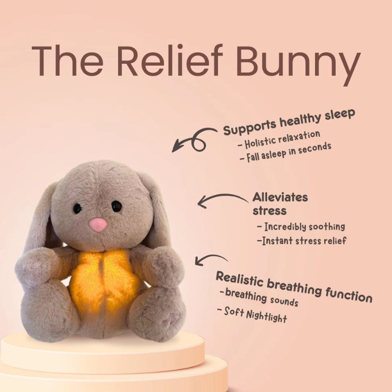 Breathing Rabbit Soothing Sensory Plush Toy With Relieve Anxiety Bunny Comforter Breathes For Newborn Baby 🇨🇳