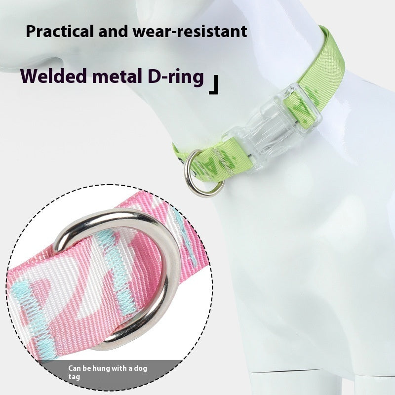 Dog Collar Cartoon Gradient Printing Adjustable 🇬🇧