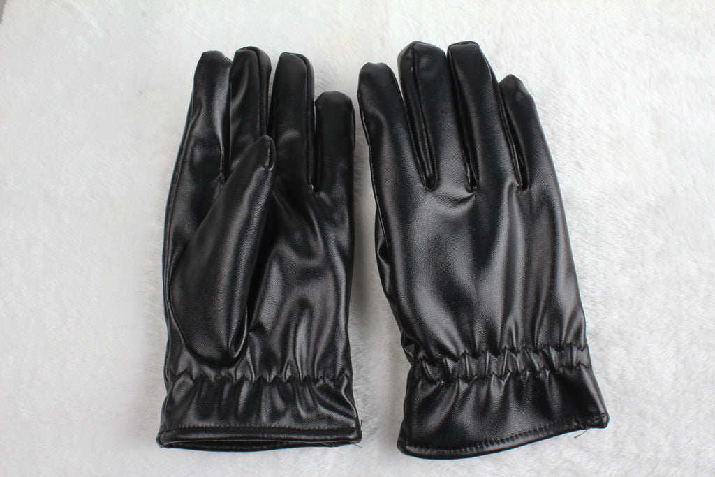 1Pair Unisex Black Leather Winter Warm Windproof High Quality Soft Gloves 🇨🇳