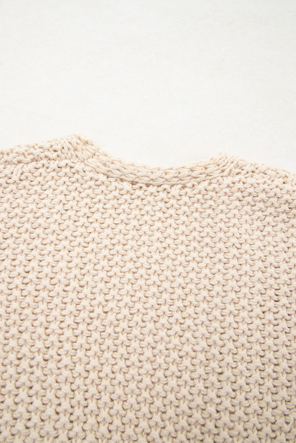 Parchment Color Block Crochet Open Front Plus Size Cardigan 🇺🇸