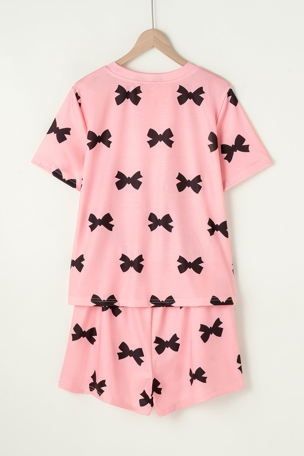 Pink Bow Printed Short 2pcs Lounge Set 🇨🇳