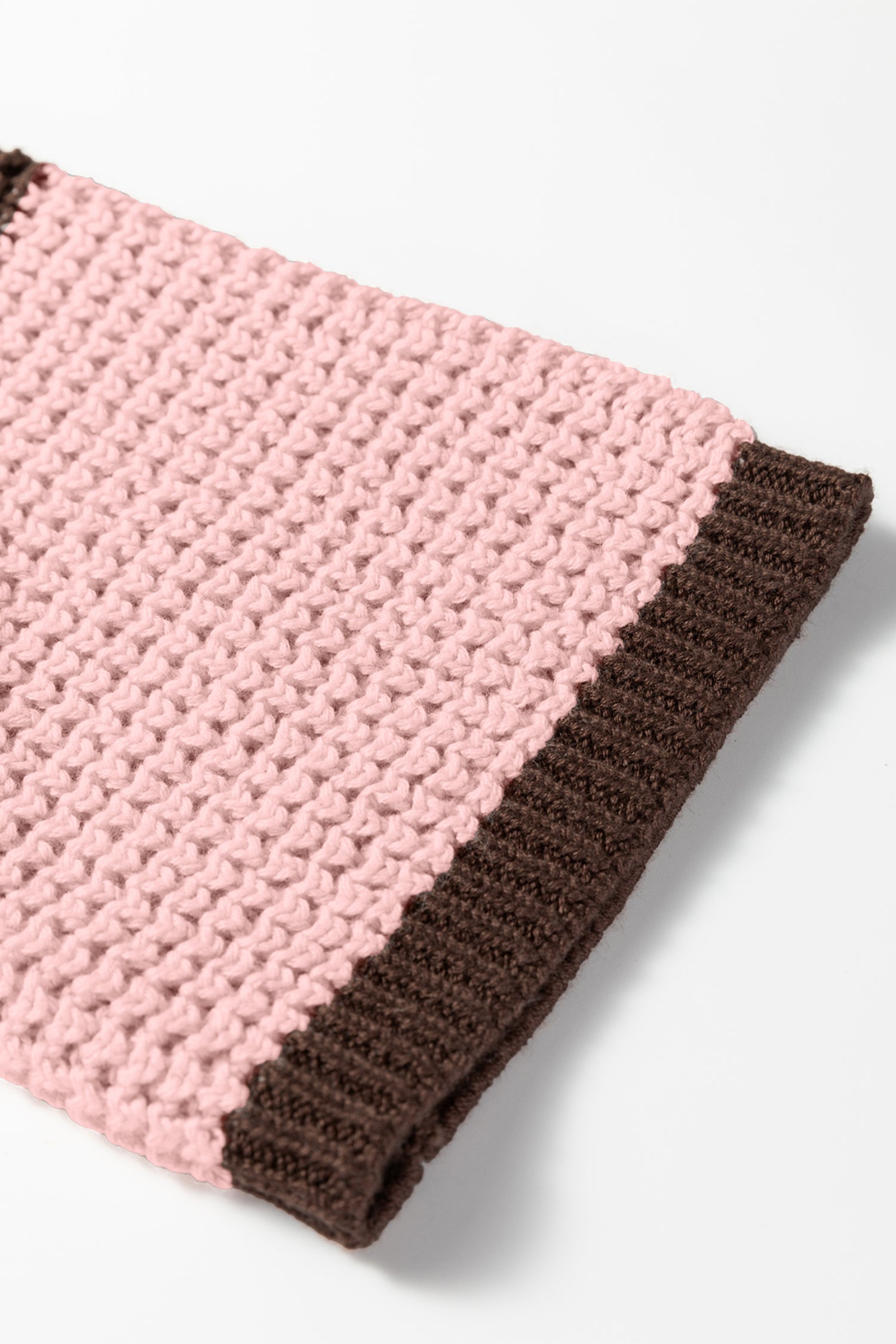 Fushia Striped Color Block Thermal Textured Knit Drop Shoulder Sweater 🇺🇸