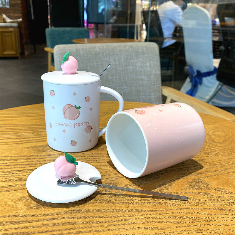 Love Mug With Lid Spoon Mug Ceramic  🇨🇳