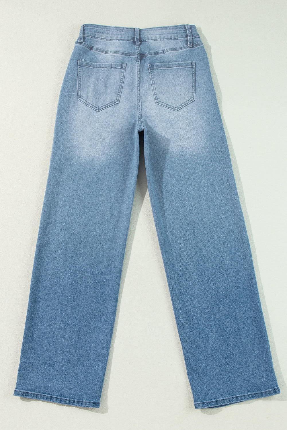 Myosotis High Rise Shift Slit Leg Straight Jeans 🇨🇳