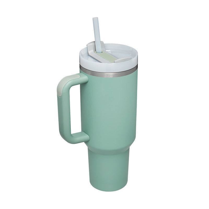 40 Oz Tumbler With Handle Straw Insulated, Stainless Steel,Spill Proof, Vacuum insulated With Lid Tapered 🇨🇳