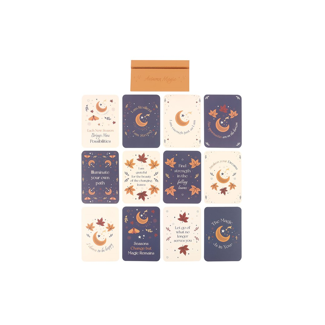 Autumn Magic Affirmation Cards with Wooden Stand 🇬🇧