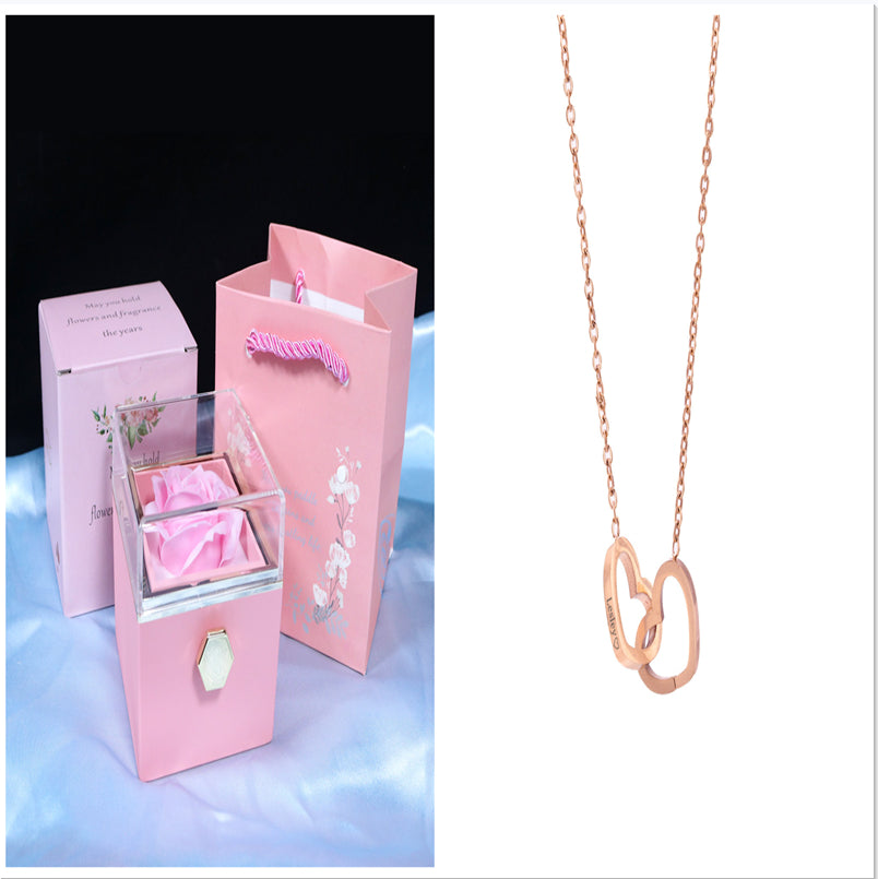 Rotating Soap Flower Rose Gift Box Creative Rotating Rose Jewelry Packaging Box 🇨🇳