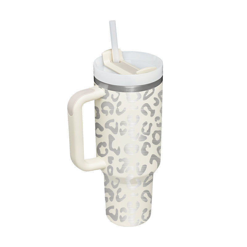 40 Oz Tumbler With Handle Straw Insulated, Stainless Steel,Spill Proof, Vacuum insulated With Lid Tapered 🇨🇳